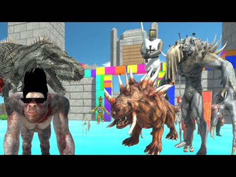 INFERNALS + ANCIENT HUMANS CHALLENGE REBEL GORO + GIGANOTOSAURUS - ANIMAL REVOLT BATTLE SIMULATOR