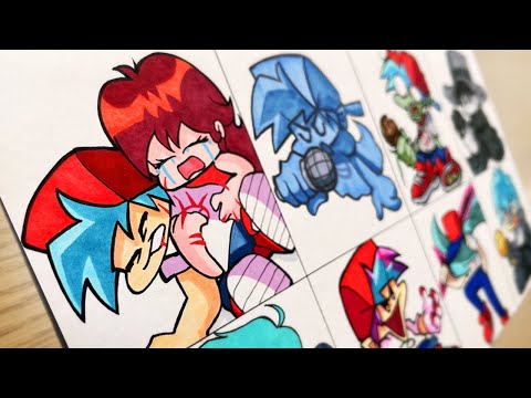 Drawing FRIDAY NIGHT FUNKIN' MOD - All BF / Boyfriend Dies-Goodbye World / Plants vs. Rappers