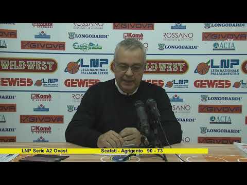 LNP Serie A2 Ovest Givova Scafati vs MRinnov Agrigento 90-73 post gara Coach Cagnardi e Perdichizzi