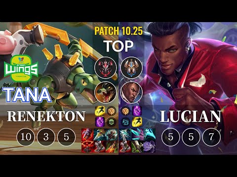JAG TaNa Renekton vs Lucian Top - KR Patch 10.25