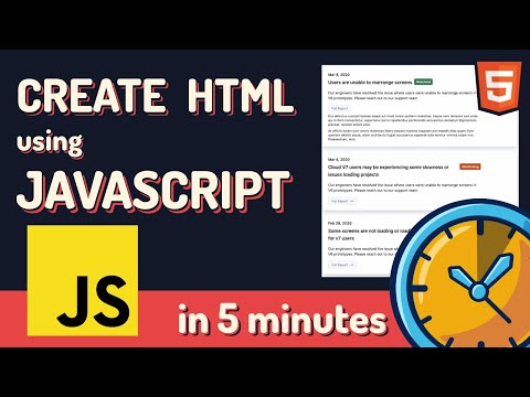 Creating Html Page Using Javascript Dynamically Rendered Content