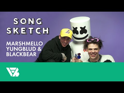 Song Sketch: Marshmello, YUNGBLUD and blackbear Try Drawing For The First Time