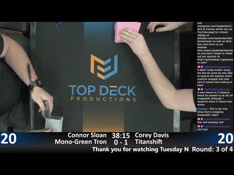 Tuesday Night Modern w/ Commentary (4/23/19) - Connor Sloan (Mono-Green Tron) vs. Corey Davis (Titan