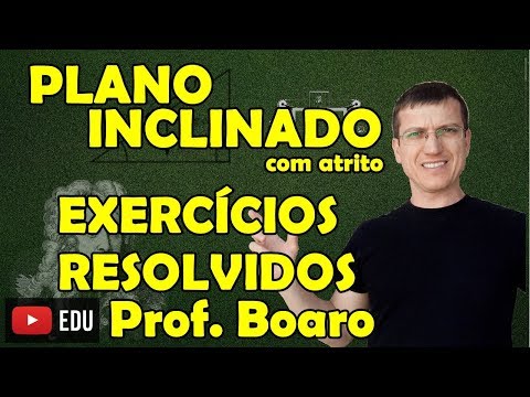 PLANO INCLINADO COM ATRITO - APLICAÇÕES DAS LEIS DE NEWTON - EXERCÍCIOS - AULA 13 - Prof  Boaro
