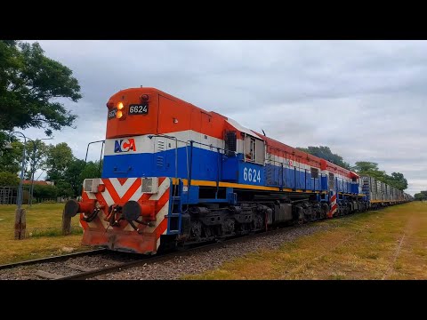 [4K] Tren cargado de NCA con destino a Rosario pasando por Marcos Juárez!!!!!!