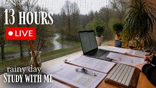 7+ HOUR STUDY WITH ME on A RAINY DAY 🎓  Scottish Highlands | Pomodoro | Deep Work Mode | No Music