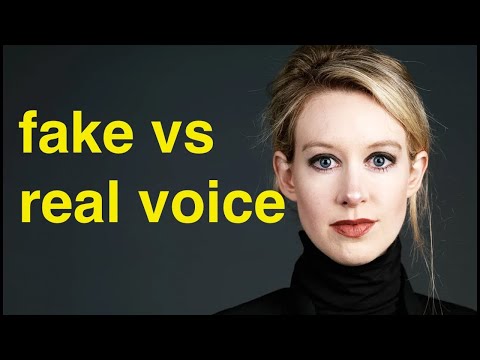 Elizabeth Holmes Real Voice vs Fake Voice / voice change comparison | Theranos
