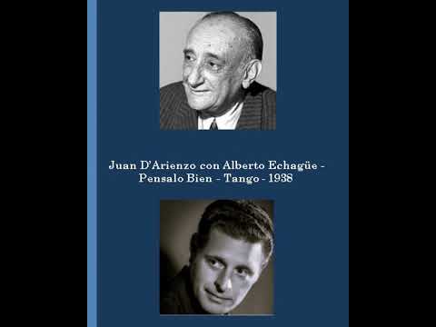 Juan D’Arienzo con Alberto Echagüe - Pensalo Bien - Tango - 1938 #musica #tangoargentino #tango