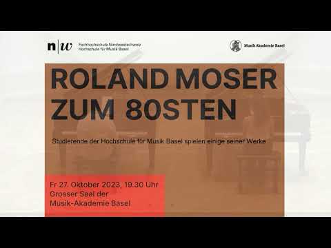 Roland Moser ("1943): "Kabinett mit Vierteltönen" für zwei Klaviere im Vierteltonabstand (1987)