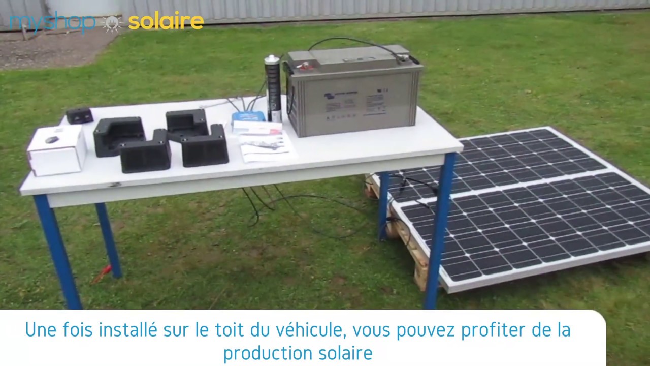 MyShop Solaire - Montage d'un kit camping car 200W 12 ou 24V avec fixation