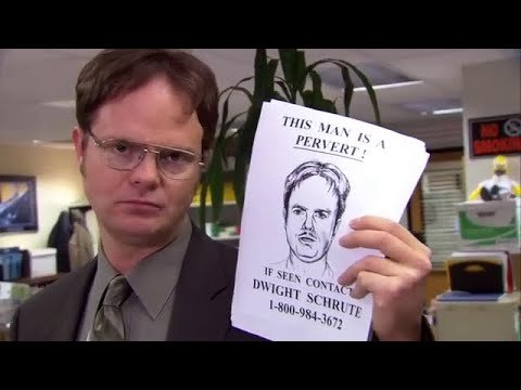 Pam draws Dwight's picture as the sex predator flasher | Dwight Pervert  pt.1 | Office Sex Predator