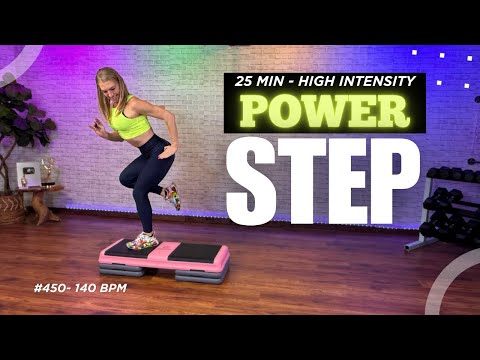 Intense 25-Minute Step Aerobics Class | Burn Calories FAST! (140 BPM)
