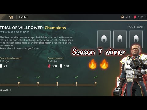 TRAIL OF WILLPOWER : Champion || Season 7 winner || Venom x Arena