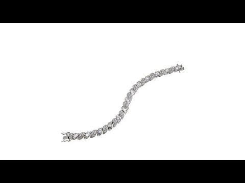 Absolute CZ Sterling Silver Round and Baguette San Marco...