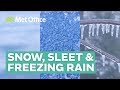 What is the difference between snow, sleet and freezing rain?