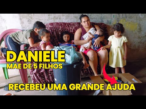 DANIELE  mãe  de 5 filhos recebeu uma  grande ajuda, ela ficou muito feliz. ( Entenda +)