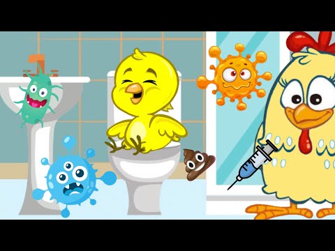 Lave as frutas antes de comer | Pintinho Amarelinho ficou doente