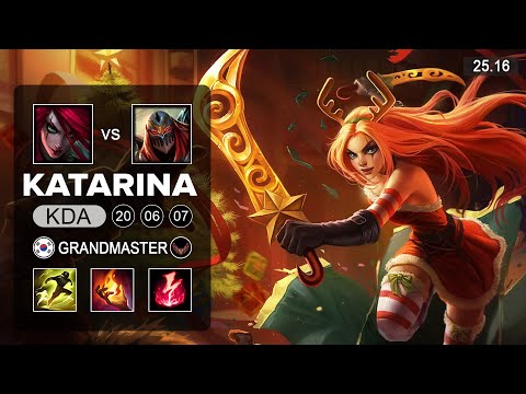 Katarina vs Zed Mid - KR Grandmaster - Patch 25.16 Season 16