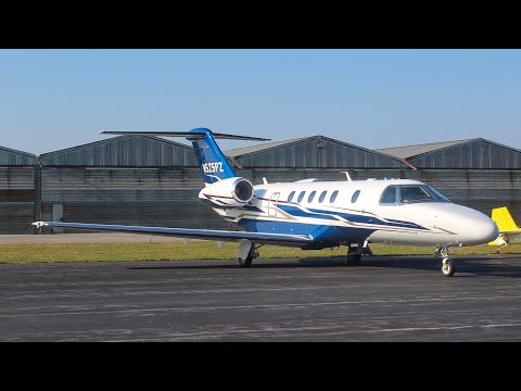 Cessa Citation CJ4 Full Deparure out of Genesse County airport (KGVQ)