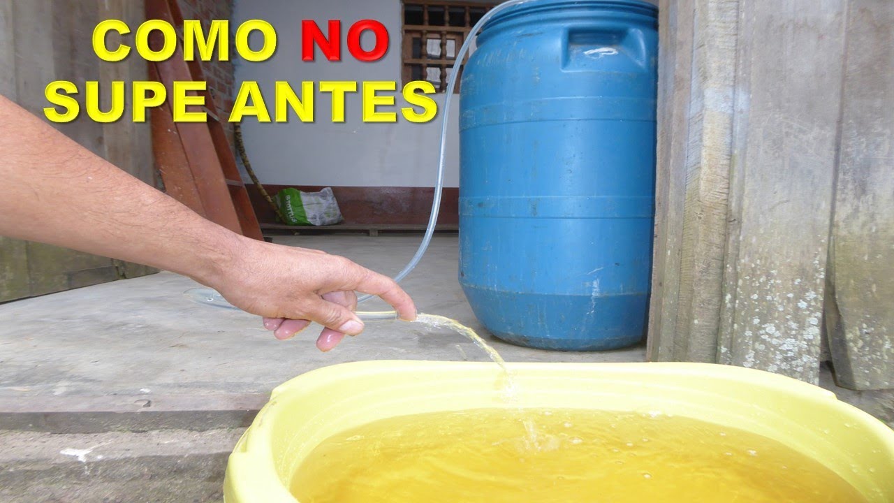 Como EXTRAER o sacar AGUA de un tanque con MANGUERA y pasar a otro deposito // IDEA GENIAL