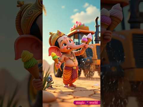 "Ganesh Ji Ate a Tractor Full of Ice Cream | Funny Animation Story" #cartoon #ai #icecream #ganesh