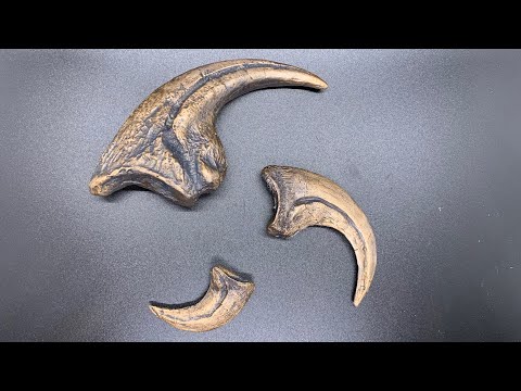 Casting Bronze Velociraptor Claws and Friends.