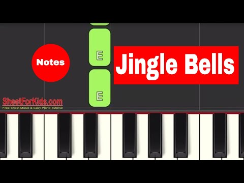 Jingle Bells - Slow Easy Piano Notes - Tutorial
