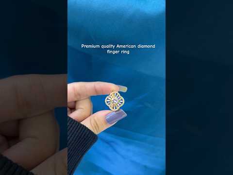 White color american diamond finger ring (adr542wht)