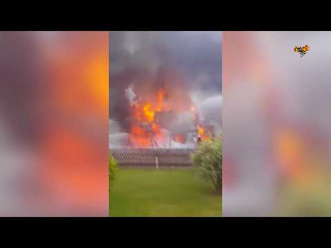 Varning till allmänheten efter kraftig brand