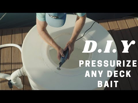 Installing a custom lid  on your above deck bait well to pressurize your well. FAST and EASY!