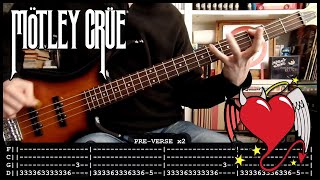 MÖTLEY CRÜE - Sinners and saints 😈😇 (BASS cover with TABS and lyrics)