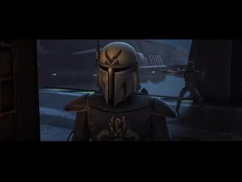 Star Wars- White Helmet Death Watch Lieutenant Enforcer all scenes (The Clone Wars)