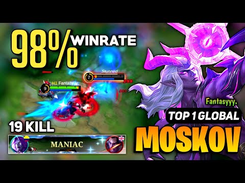 98% WINRATE! Moskov Best Build 2023 [ Moskov Top 1 Global Gameplay ] By Fantasyyy. - Mobile Legends