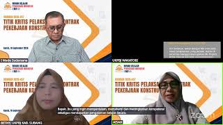 TITIK KRITIS PELAKSANAAN KONTRAK PEKERJAAN KONTRUKSI