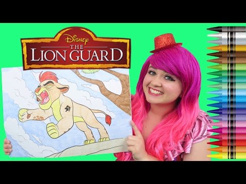 Coloring Kion The Lion Guard GIANT Coloring Book Crayons | COLORING WITH KiMMi THE CLOWN Video