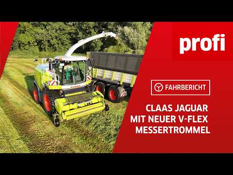 Feldhäcksler Claas Jaguar mit Messertrommel V-Flex | profi #Fahrbericht