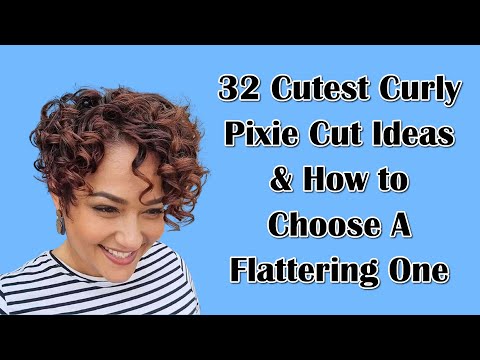 Curly Hair Pixie Cut Round Face