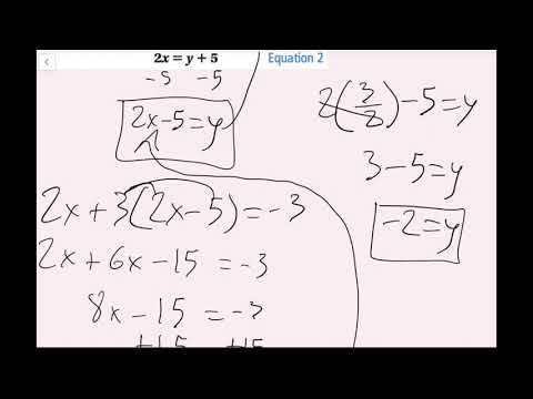 Solving Systems of Linear Equations by Substition (5.2...