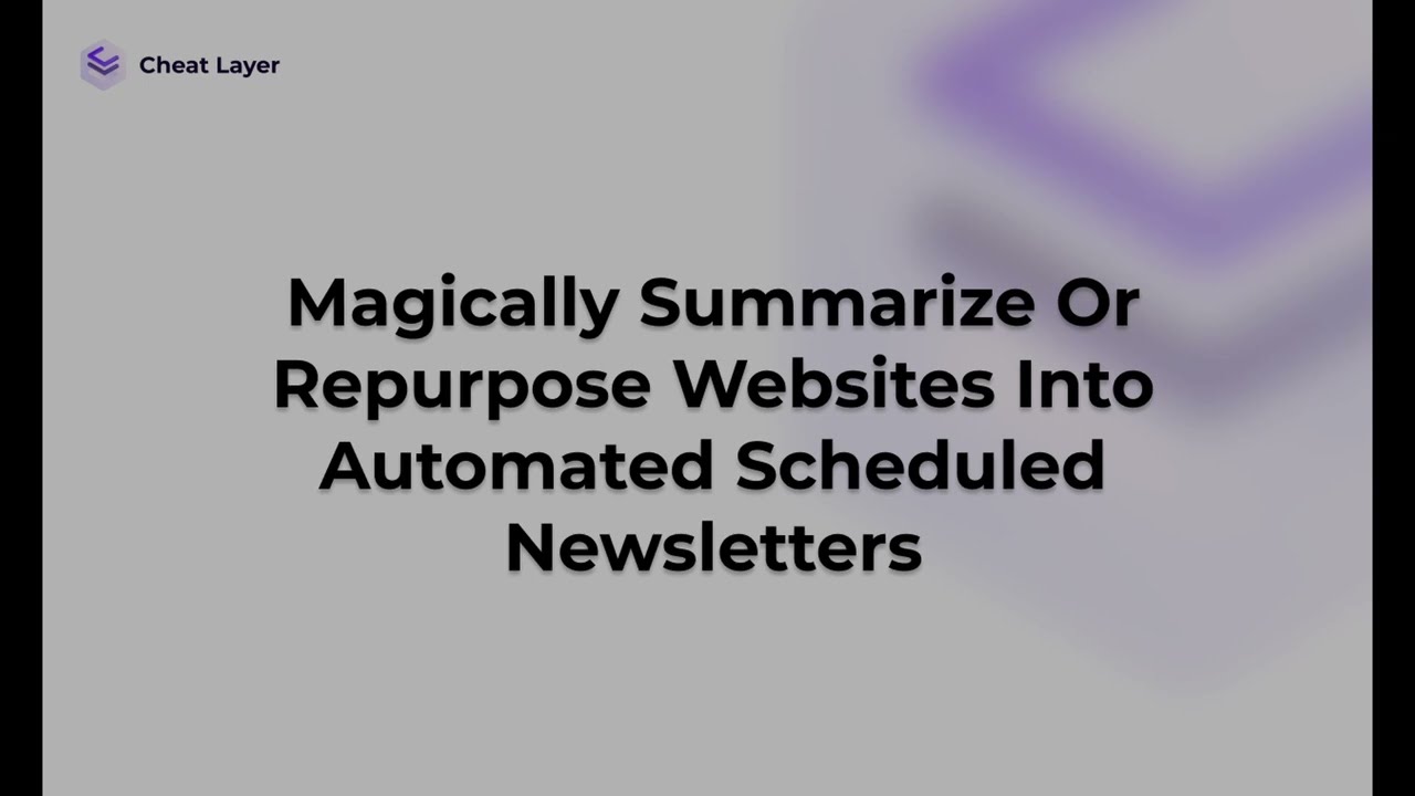 Magically Repurpose Websites Into Automated Newsletters