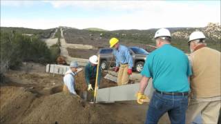 Replacing the Pacific Crest Trail southern terminus monument at Campo