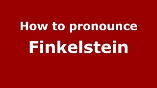 How to pronounce Finkelstein