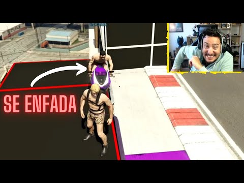HE GETS VERY ANGRY IN THIS RACE (NOT FAKE) PARKOUR GTA V