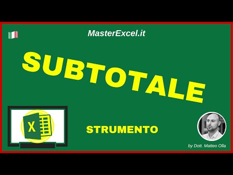 MasterExcel.it - Tutorial Strumento Subtotale Excel: come fare i subtotali con Excel
