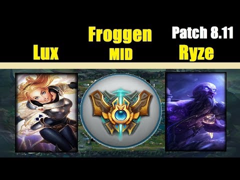 Froggen | Lux vs Ryze | Lux Mid | Challenger Gameplay | Patch 8.11