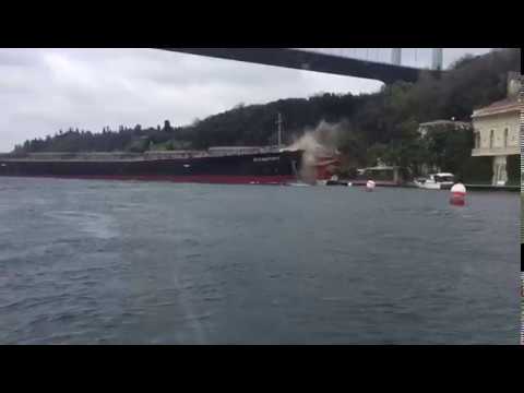 Collision Of Bulk Carrier With Historic Mansion In Bosphorus Strait