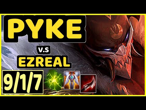 NIXERINO (PYKE) vs EZREAL - 9/1/7 KDA BOTTOM ADC CHALLENGER GAMEPLAY - EUW