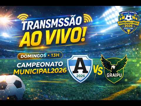 AO VIVO: ALIANÇA X GRAIPU |  CAMPEONATO MUNICIPAL DIVINOLÂNDIA DE MINAS 2026 | 5ª RODADA