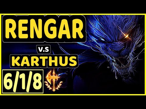 PEANUT (RENGAR) vs KARTHUS - 6/1/8 KDA JUNGLE CHALLENGER GAMEPLAY - KR