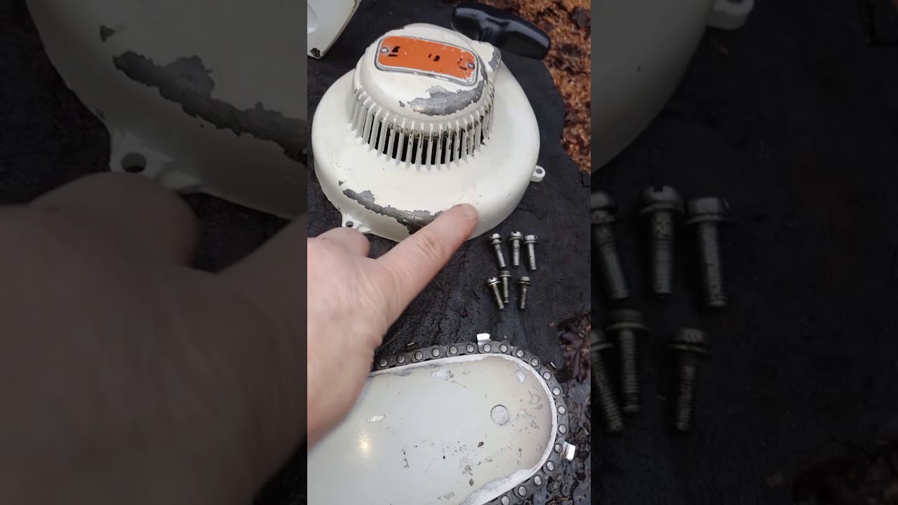 Stihl 08S Vintage 56cc West German Professional Chainsaw. Stripped down overview and starting.