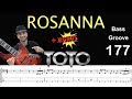 ROSANNA + BONUS (TOTO) How to Play Bass Groove, Cover, Transcription, Score, Tab